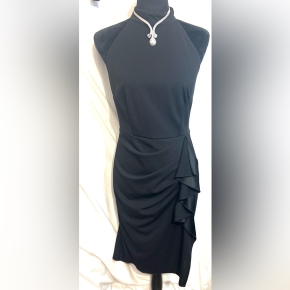 🖤🖤NY&C Gorgeous Sheath Slimming Stretch Halter Neck Dress🖤🖤 - Picture 2 of 16